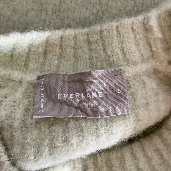 Everlane SuperFuzz Alpaca Oversized Crewneck Sweater Size S Lime Green Pullover - Picture 8 of 10